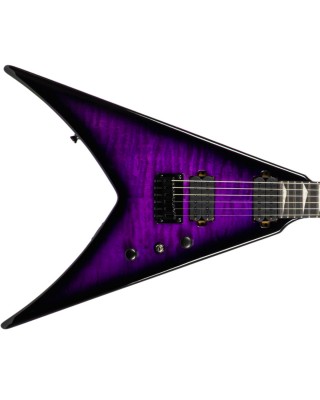 Spira Guitars V-500 TPP E Roasted Maple Hardtail HH - Transparent Purple